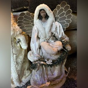 Vintage Angel 18 inch Christmas tree topper